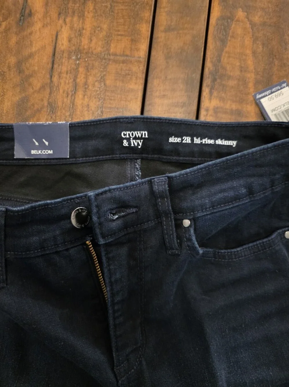 crown & ivy Dark Indigo Skinny Jeans